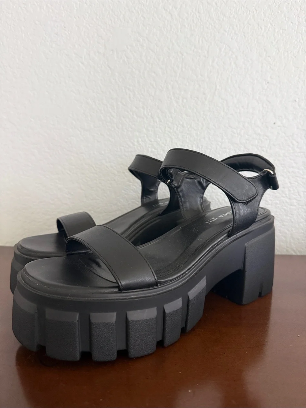 Madden Girl - Chunky Black Platform Sandals - Picture 3 of 3
